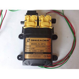 Bơm Sinleader đôi áp lực cao 12v - 10-12l/ phut rửa xe ,tưới cây , phun sương TẶNG KÈM NỐI GIẢM 12-8 TRỊ GIÁ 15.000Đ
