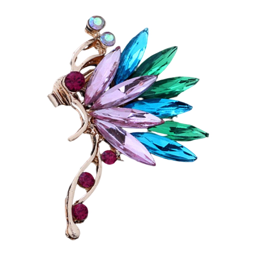 Khuyên Vành Tai Hình Bướm Đính Đá Pha Lê Nhiều Màu Thời Trang Dành Cho Nữ