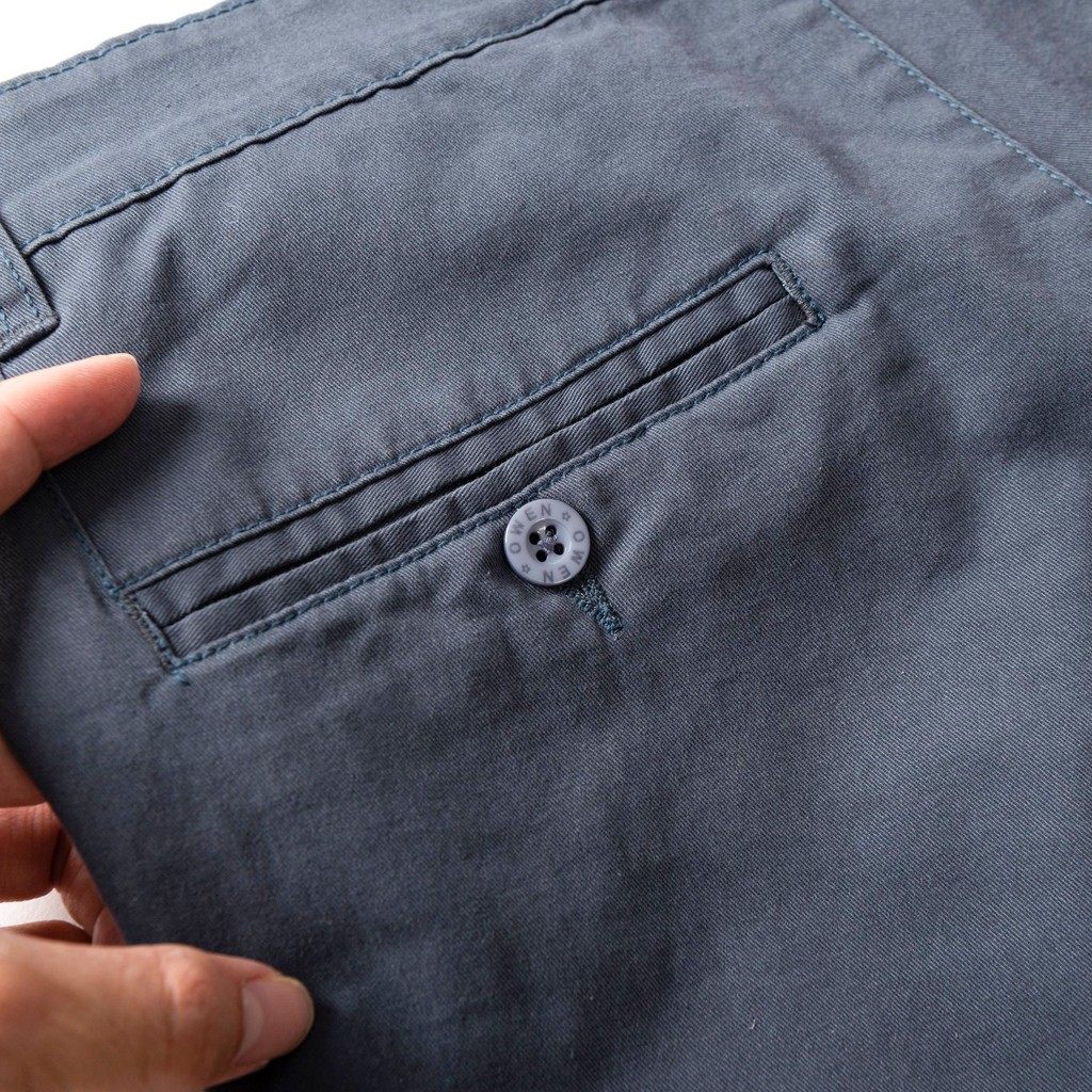 Quần kaki OWEN chuẩn hãng màu xám, chất vải cotton cao cấp, co giãn, dáng suông trẻ trung, năng động, lịch sự