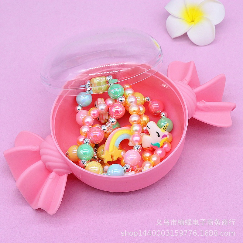 Bộ Trang Sức Đính Ngọc Trai Xinh Xắn Dành Cho Bé|Trang Sức Nữ|Vòng cổ Mặt Kỳ Lân Cầu Vồng