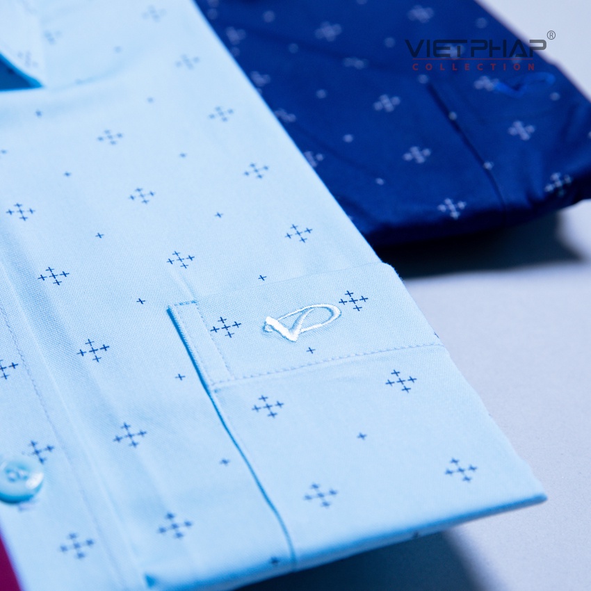 Áo sơ mi Bamboo ngắn tay nam VIỆT PHÁP / Form Luxury / chất liệu Sợi Tre Cao Cấp thoáng mát 2110