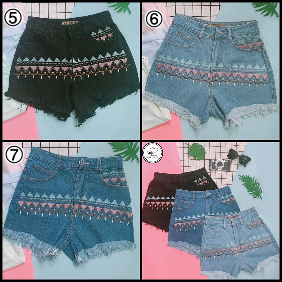 Short Jean thêu Thái Lan | Shopee Việt Nam. Mẫu mới 2019. Còn hàng