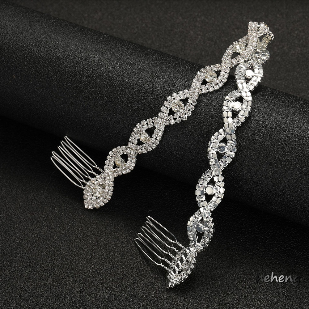 Lược Cài Tóc Đính Đá Nhiều Màu Sắc Lấp Lánh Dành Cho Tiệc Cưới / Tiệc Hóa Trang