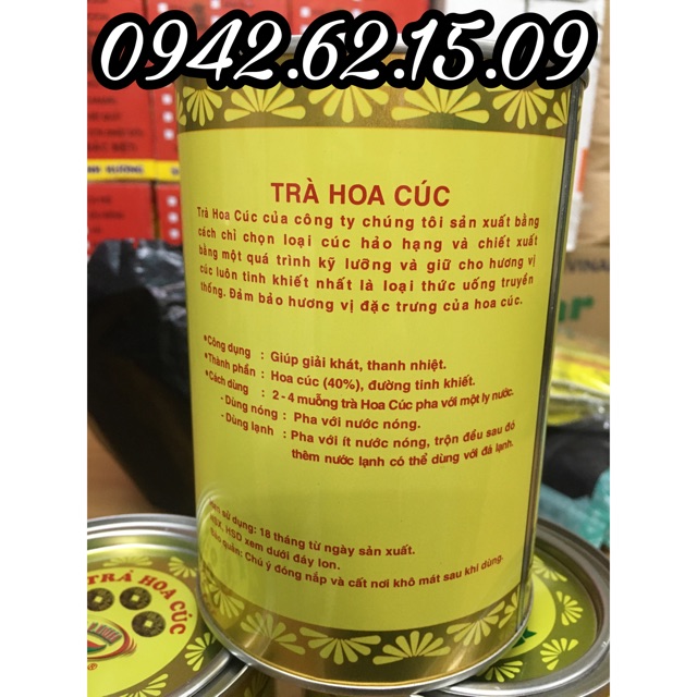 Trà Hoa Cúc Hán Linh hoà tan đóng lon 400 gram[date 2024]