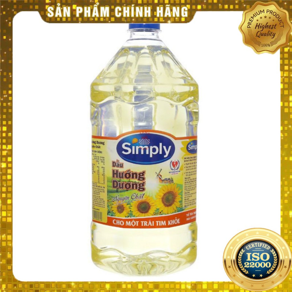 [ Yams Mart ] Dầu Hướng Dương Simply Chai 2L