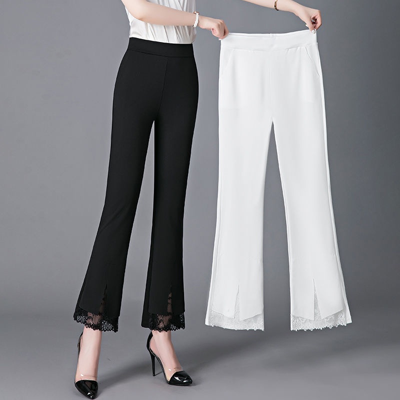 Quần Dài Lưng Cao Dáng Ôm Vải Lụa Mát Phong Cách Hàn Quốc Thời Trang Cho Nữ