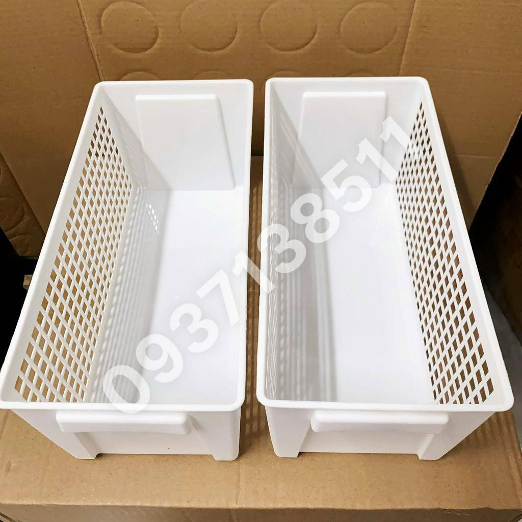 Rổ Nhựa Đựng Đồ TAMA dáng dài đa năng, có tay cầm, màu pastel phong cách Nhật Bản, phù hợp decor, trang trí phòng