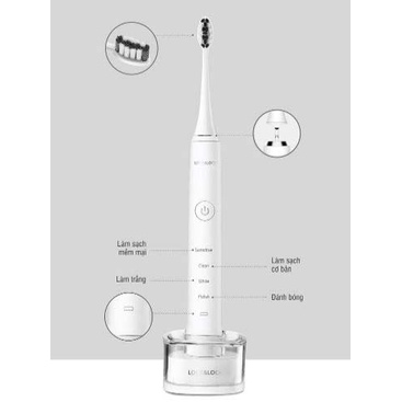 Bàn Chải Điện Locknlock Sạc Không Dây Kèm Đèn LED Chống Nước ENR346 T2Cmall