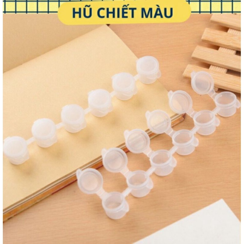 Set 6 hũ, lọ  đựng, màu, pha màu hoặc đựng dầu bóng bảo vệ tranh
