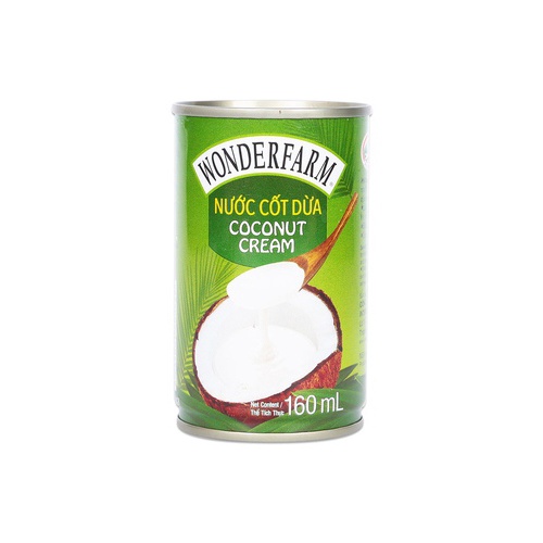 Nước cốt dừa Coconut Cream Wonderfarm lon 160ml/400 ml