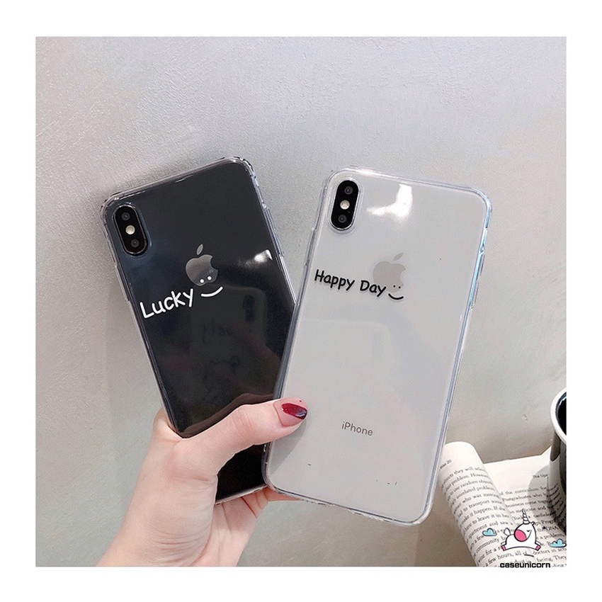 Ốp điện thoại TPU mềm trong suốt in chữ đơn giản cho Iphone 11 Pro Max 7plus 6 6s 7 8 Plus Xr X Xs Max | BigBuy360 - bigbuy360.vn