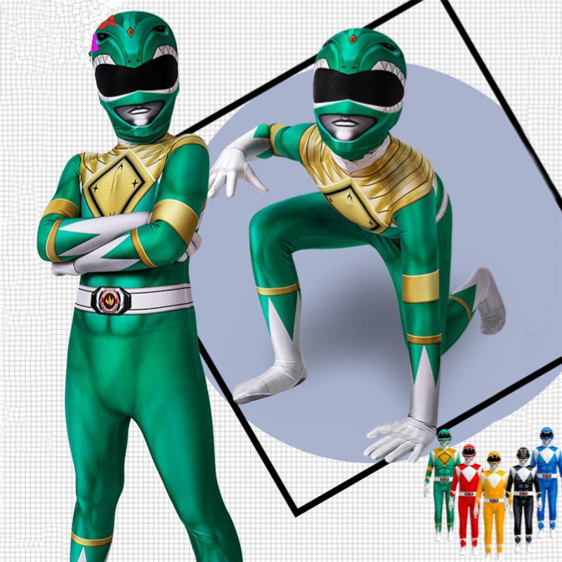 Trang Phục Hoá Trang 5 Anh Em Siêu Nhân Dành Cho Trẻ Em, Bộ Đồ Cosplay Power Rangers