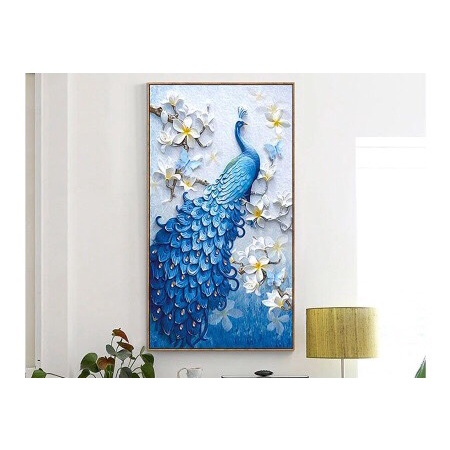 Bộ tranh đính đá 5D tự làm họa tiết chim công đặc biệt sang trọng DIY