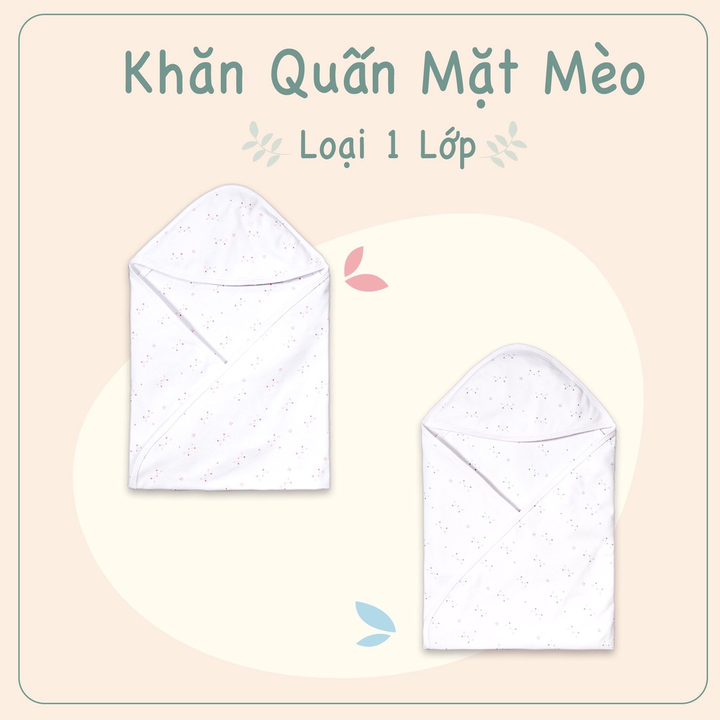 Tấm Quấn Sơ Sinh 1 Lớp Miomio, dành cho bé trai bé gái chất liệu 100% cotton - Freesize