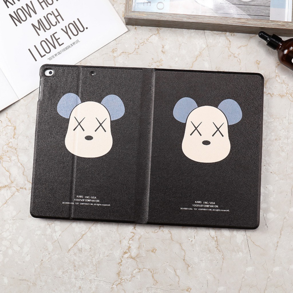 Bao da ipad silicon hình Gấu đẹp màu đen trắng ipad Air 4/Air 3/gen5/6/7/8/9/Pro 11...MART CASE