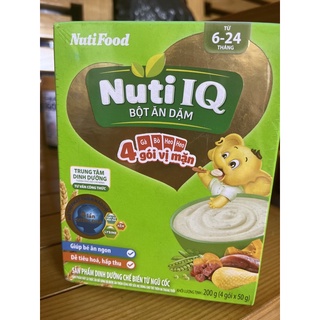 Bột ăn dặm nutifood nuti iq 3 vị mặn hộp 200g
