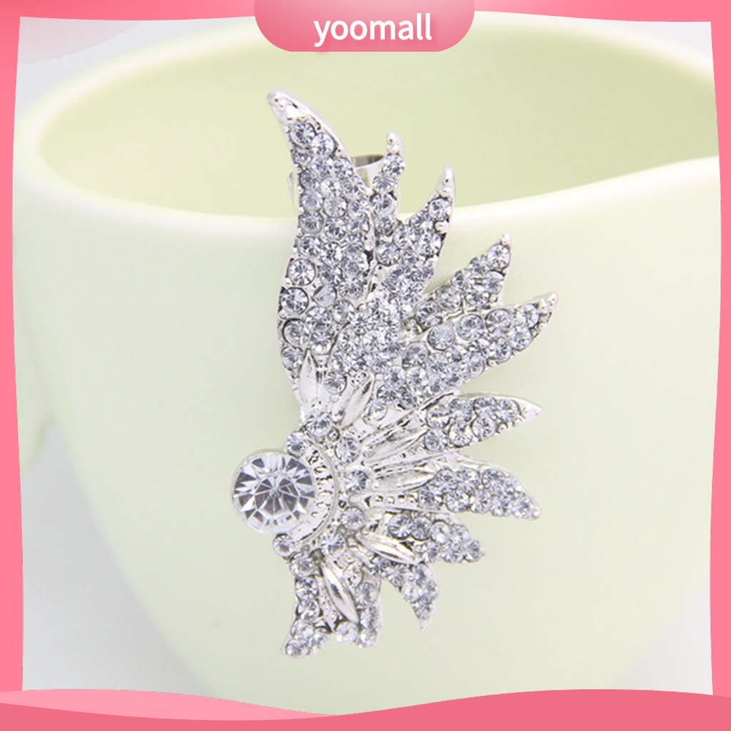 1 Khuyên Vành Tai Hình Đôi Cánh Đính Đá Thời Trang Cho Nữ