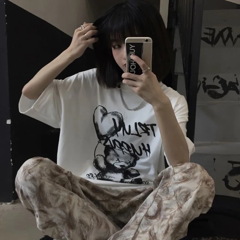 Áo thun tay lỡ form rộng nam nữ vải mịn, Áo phông unisex Tiger.86 AFR338