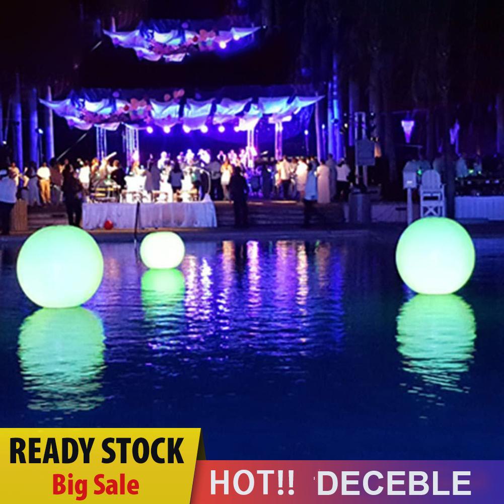 deceble Inflatable Beach Ball Remote Control LED Light Swimming Pool Ball Party Toy