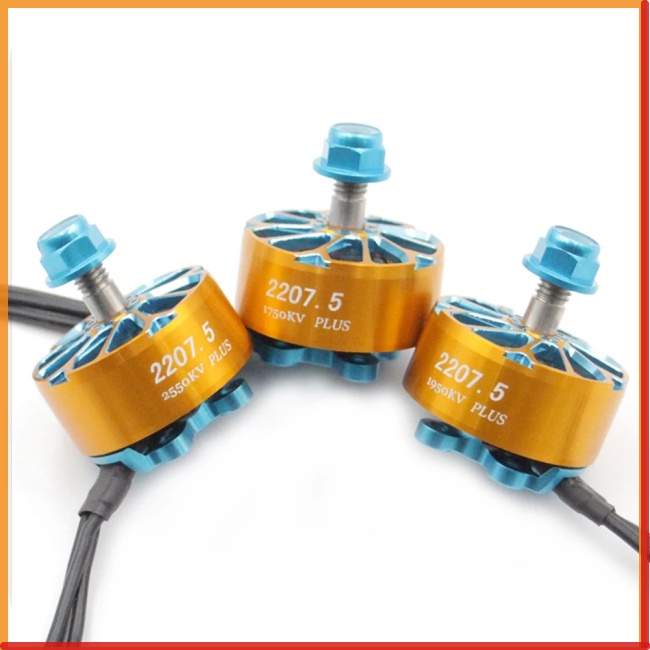 Động Cơ Không Chổi Than HOG Lannrc 2207.5 1750kv 1950kv 2550kv 3-6s 12n14p Cho Qva 210mm 230mm 250mm 5inch