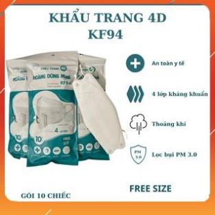 [CHÍNH HÃNG] COMBO 100 KHẨU TRANG 4D KF 94 HOÀNG DŨNG XUẤT KHẨU