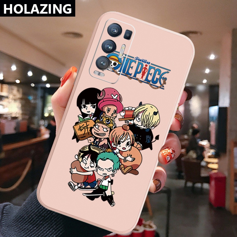 Ốp Điện Thoại Cạnh Vuông In Hình Luffy One Piece Cho OPPO Reno6 Z 5G Reno 5 Pro 4 3 Reno2 Z F A95 5G A76 A96 4G