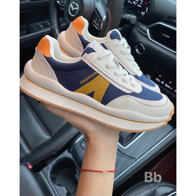 Giày thể thao vạch vàng V qccc fullbox