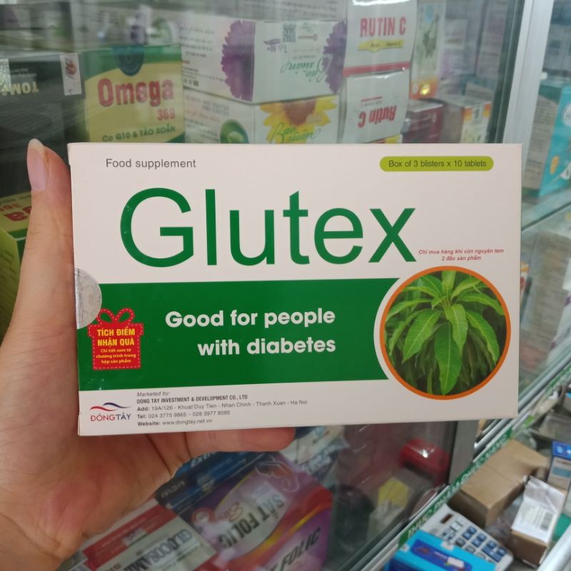 GLUTEX - Ổn Định Đường Huyết ⚡chính hãng⚡mua 2h hoàn ship 20k⚡