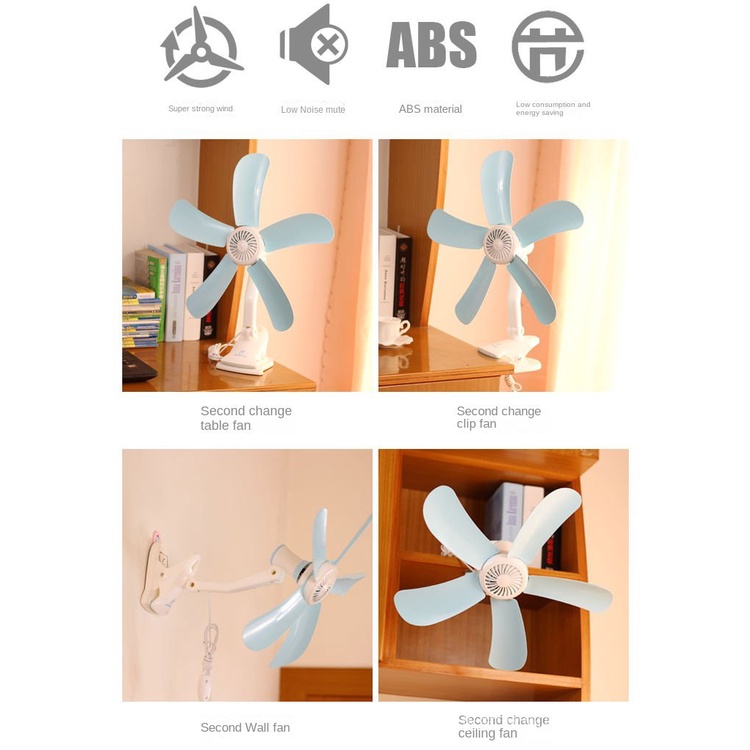 Hàng Mới Về Mới Quạt Điện Mini Dạng Kẹp 6TNH