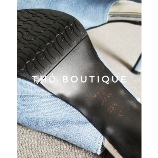 Giày cao gót Nhật DIANA x ARTEMIS vải jean xanh đế kép 7cm size 37-38