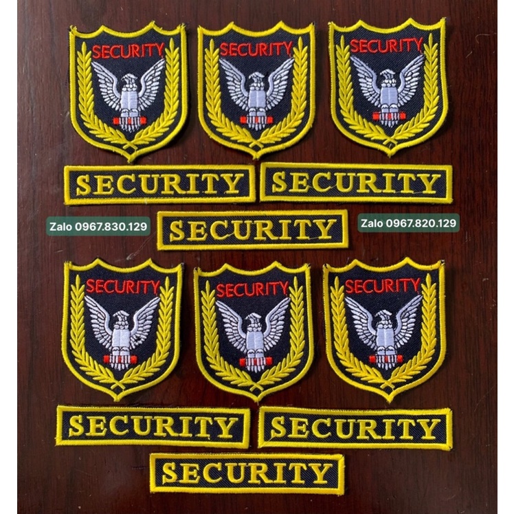 LOGO _ BẢO VỆ _ SCURITY THÊU NHƯ HÌNH