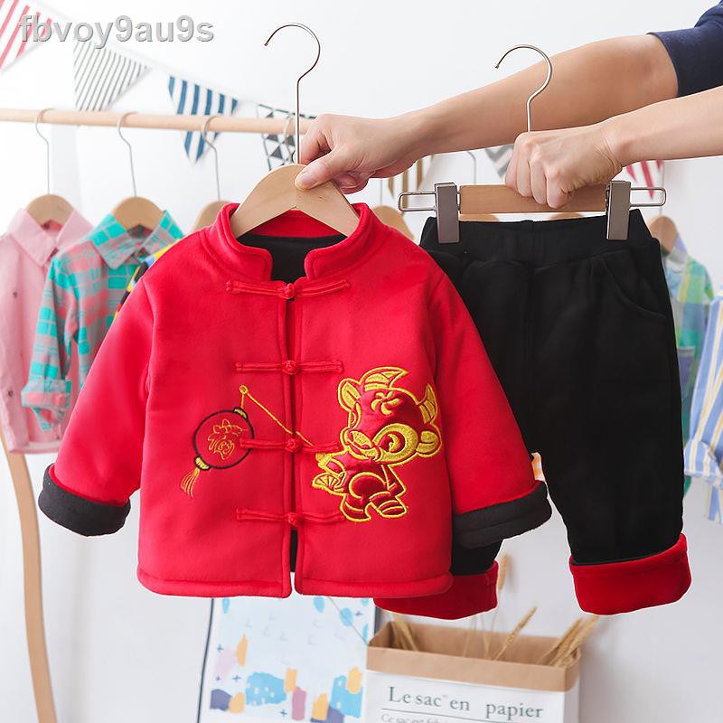 quần gái▤Quần áo Hanfu dành cho trẻ em Năm mới gái mùa đông Bộ Phù hợp với Phong cách Trung Quốc cộng chất liệu