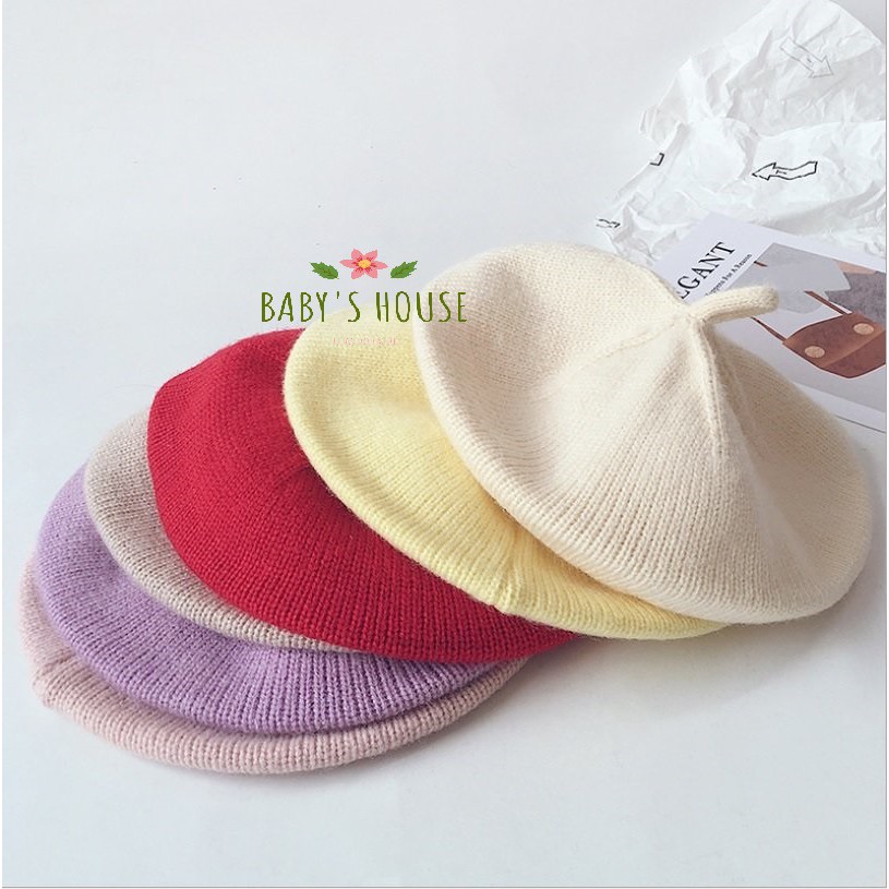 Mũ nồi len trơn phong cách hàn quốc đáng yêu cho bé  MN78 Nana Baby