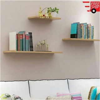 Kệ gỗ treo tường( sét 3 thanh ngang dài 40,50,60cm vân gỗ)