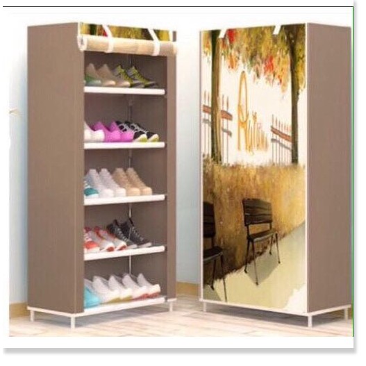 Tủ giày vải 3D 5 tầng chuẩn loại 1 giao màu ngẫu nhiên