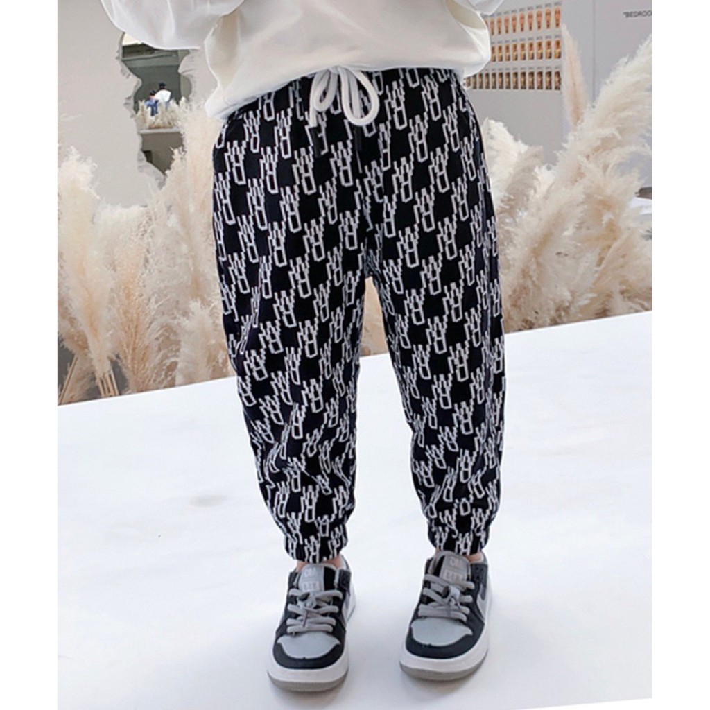 Quần jogger bé gái thun cotton mịn mát, co dãn thoải mái