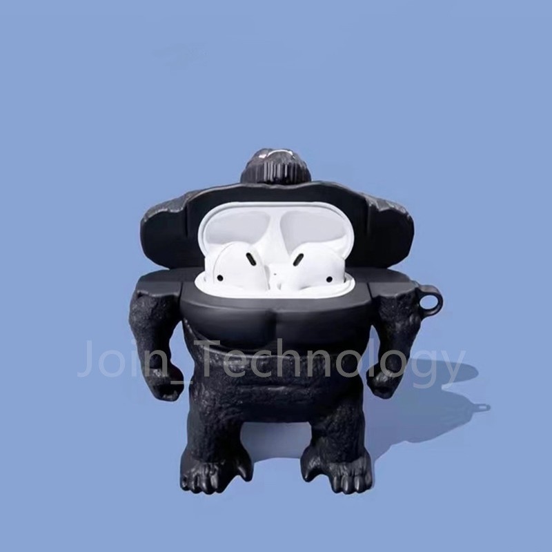 Vỏ Bảo Vệ Hộp Sạc Tai nghe không dây Airpods 2 / Pro Bằng Silicon Mềm Hình Người Đàn Ông Cá Tính