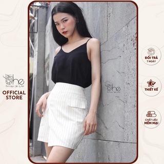 Chân váy sọc đen đắp chéo | PCV01