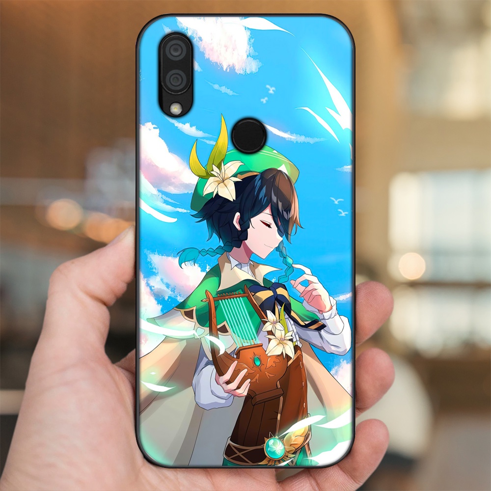 Ốp lưng Xiaomi Redmi 7 viền đen in hình Venti Genshin Impact
