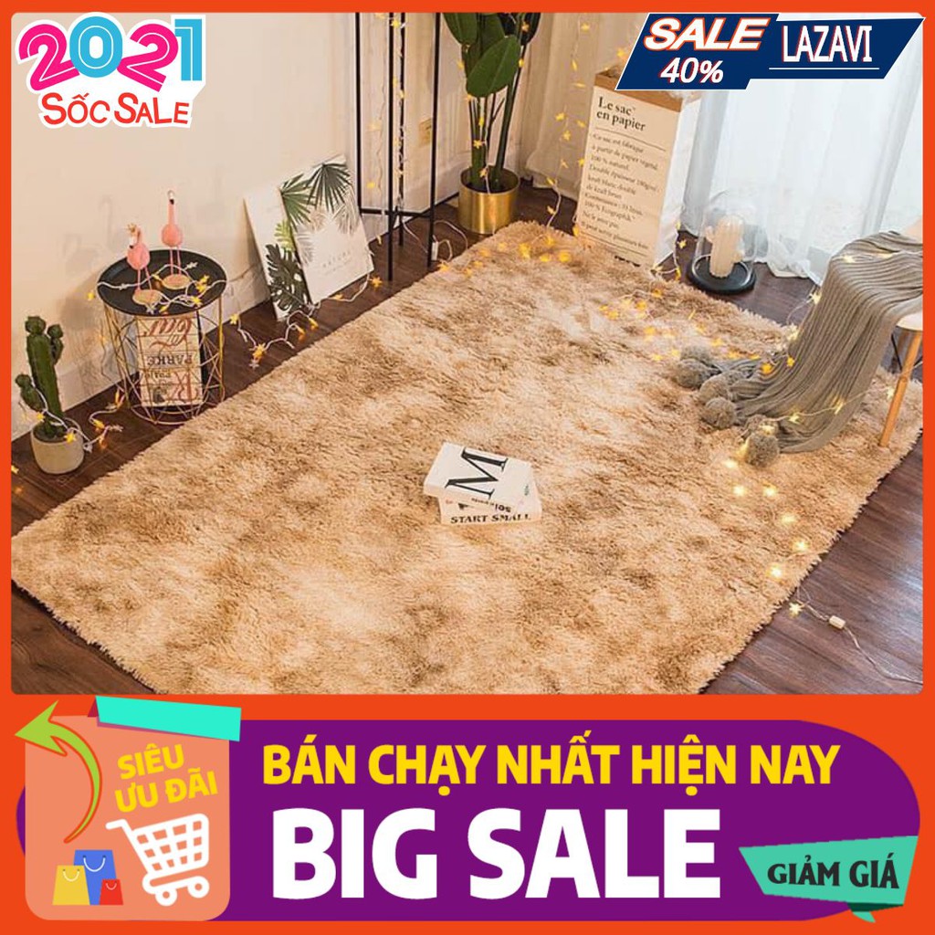 SALE 50% Thảm Lông Loang Trải Sàn 1m6x2m lazavi mã màu 01