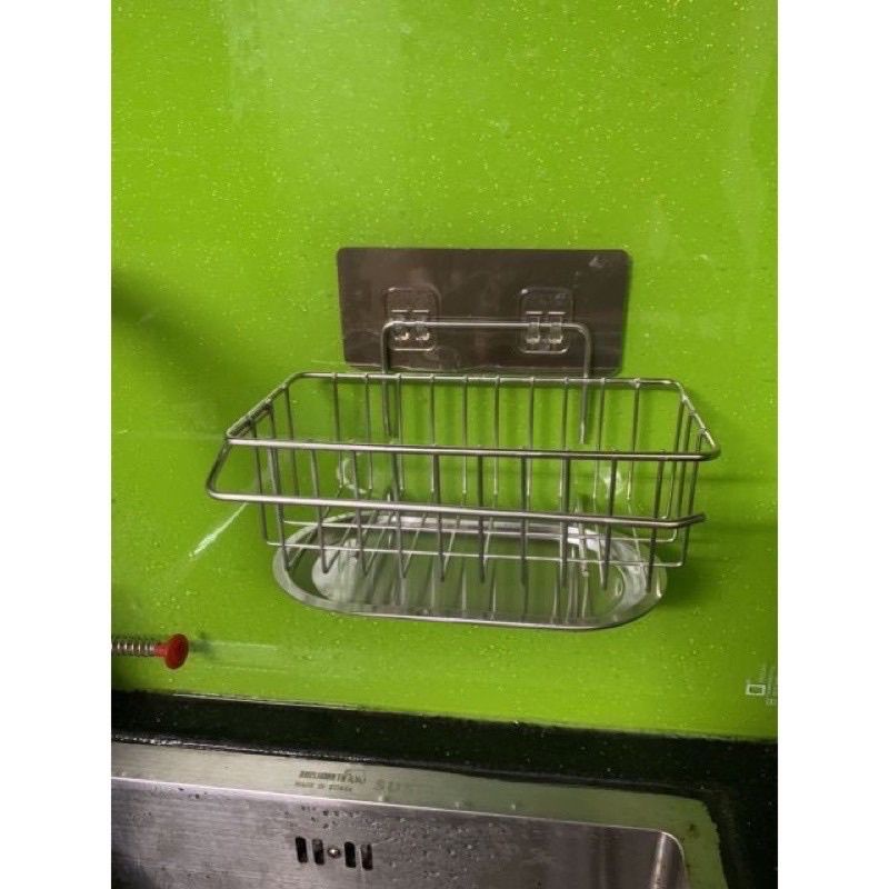 GIỎ INOX DÁN TƯỜNG ĐỂ ĐỒ BỒN RỬA BÁT