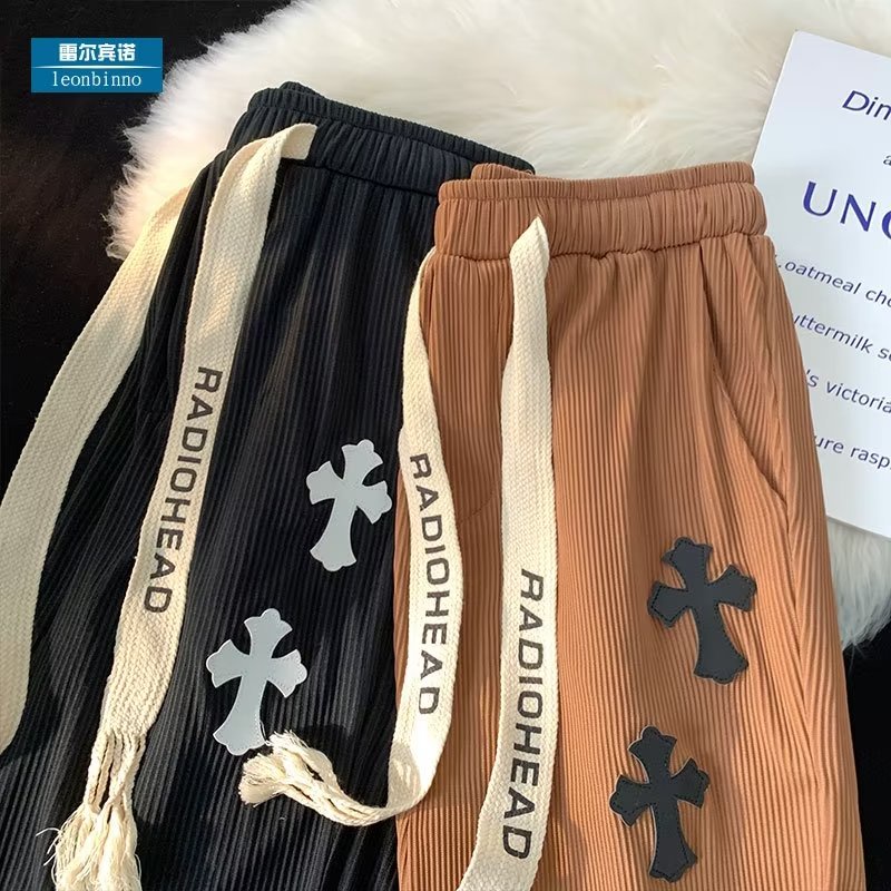 Quần ống rộng In Họa Tiết Phong Cách Hàn Quốc Dành Cho Nam Size M-3XL