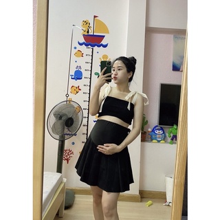 Chân váy xếp li bầu