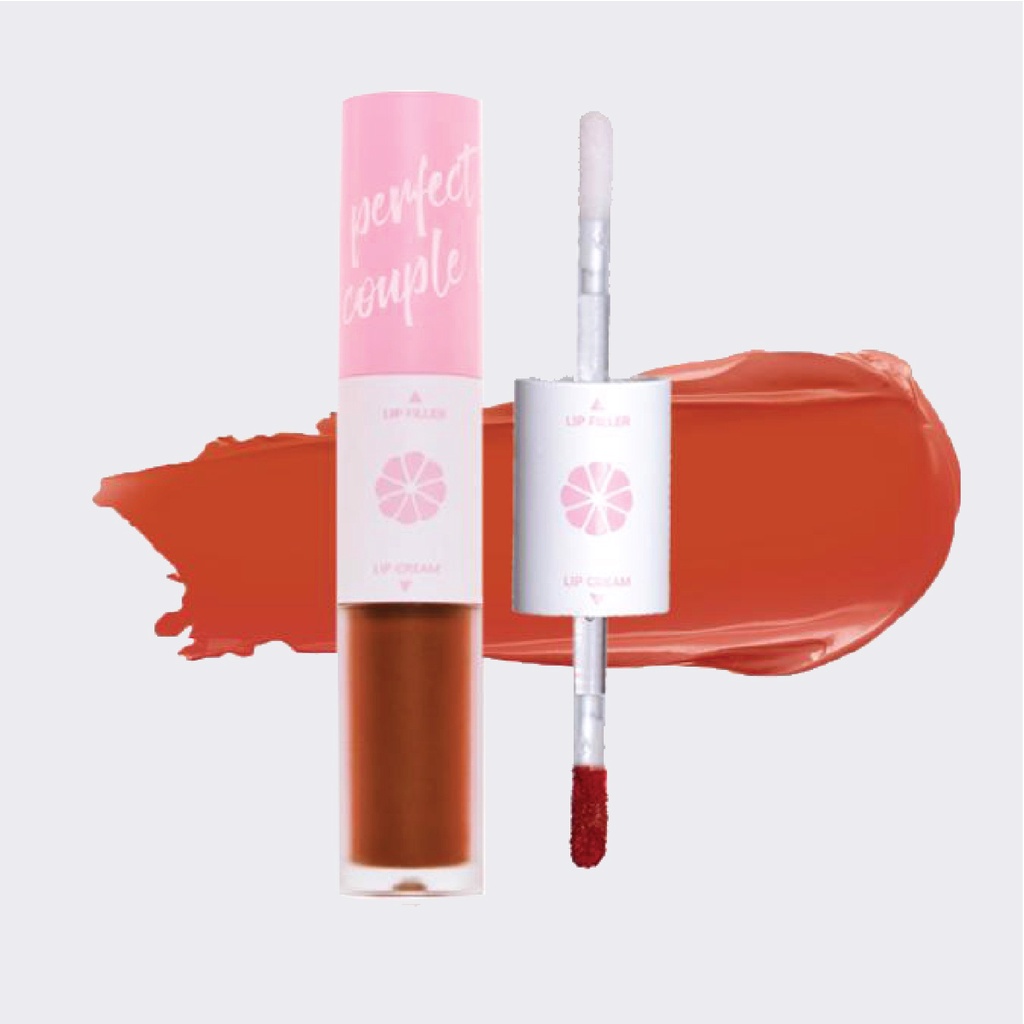 Combo Phấn nước đơn Lemonade Matte Addict Cushion 15g và Son kem lì 2 đầu Perfect Couple Lip