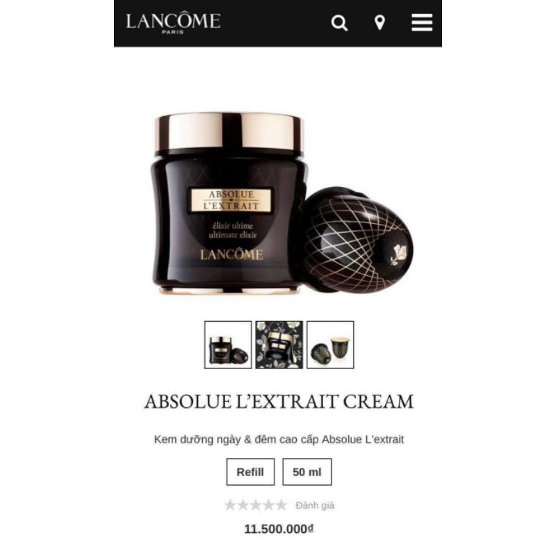 [ Minisize Date 2023 ] Kem dưỡng tế bào gốc Lancôme Absolue L'Extrait Élixir Ultime Cream