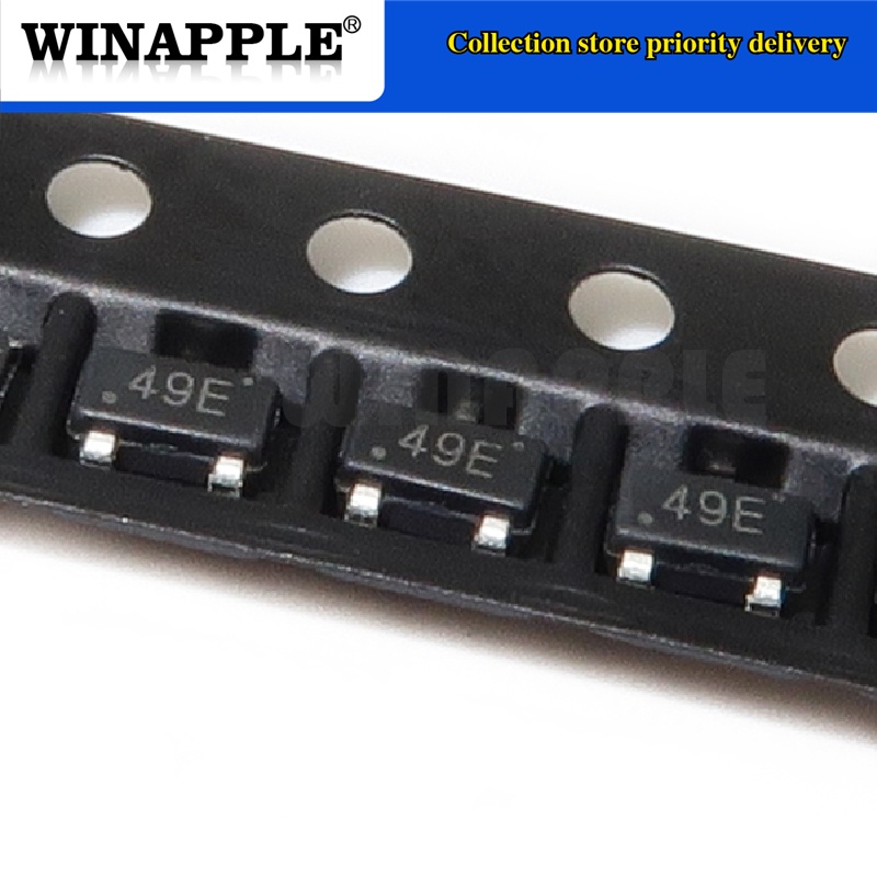 10 chiếc 49E 44E SOT-23 Công tắc cảm biến hiệu ứng Hall Element SOT23 SS49E S49E A3144E SOT AH49E HA