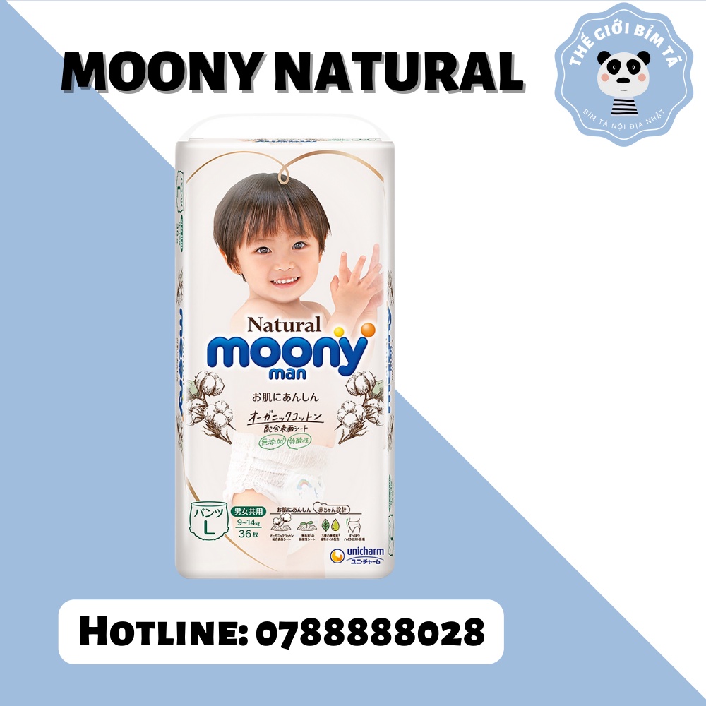 (MOONY NATURAL)Bỉm Tã Dán/Quần Moony Nội Địa Nhật Đủ Size NB63/S58/M46/L38/M46/L38/XL32