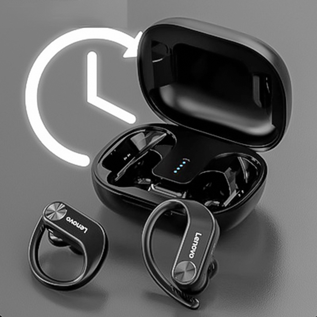 Set 2 Tai Nghe Không Dây Thể Thao LENOVO Móc Tai LP7 Bluetooth TWS Âm Thanh Nổi Hifi Chống Nước IPX5 Kèm Micrô