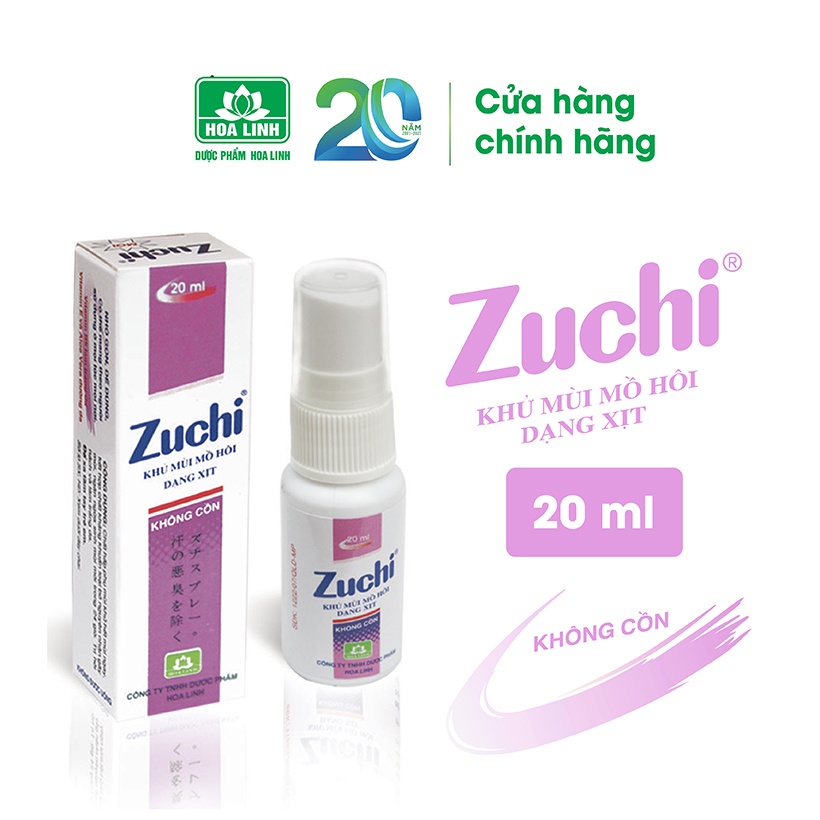 Xịt khử mùi mồ hôi Zuchi 20ml (Màu ngẫu nhiên)