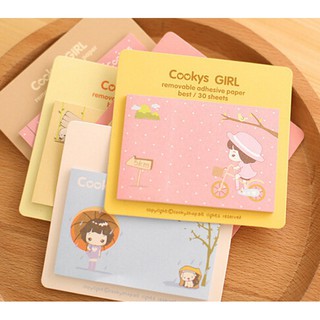 combo 5 tập Giấy note (ghi chú) hình chữ nhật cute - siêu rẻ
